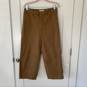 Cropped Wide Leg Chinos
